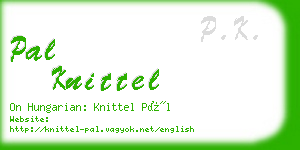 pal knittel business card